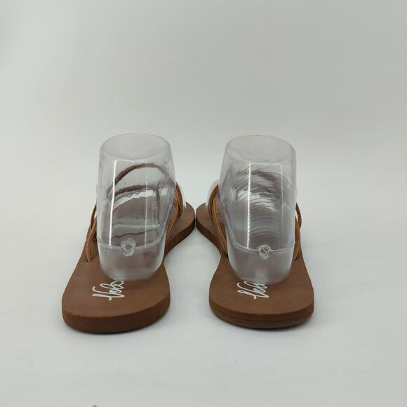Volcom Strappy Women's Beige Brown Flat Sandals Size 8 - 8.5 - Picture 5 of 9